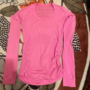 pink lululemon long sleeve top